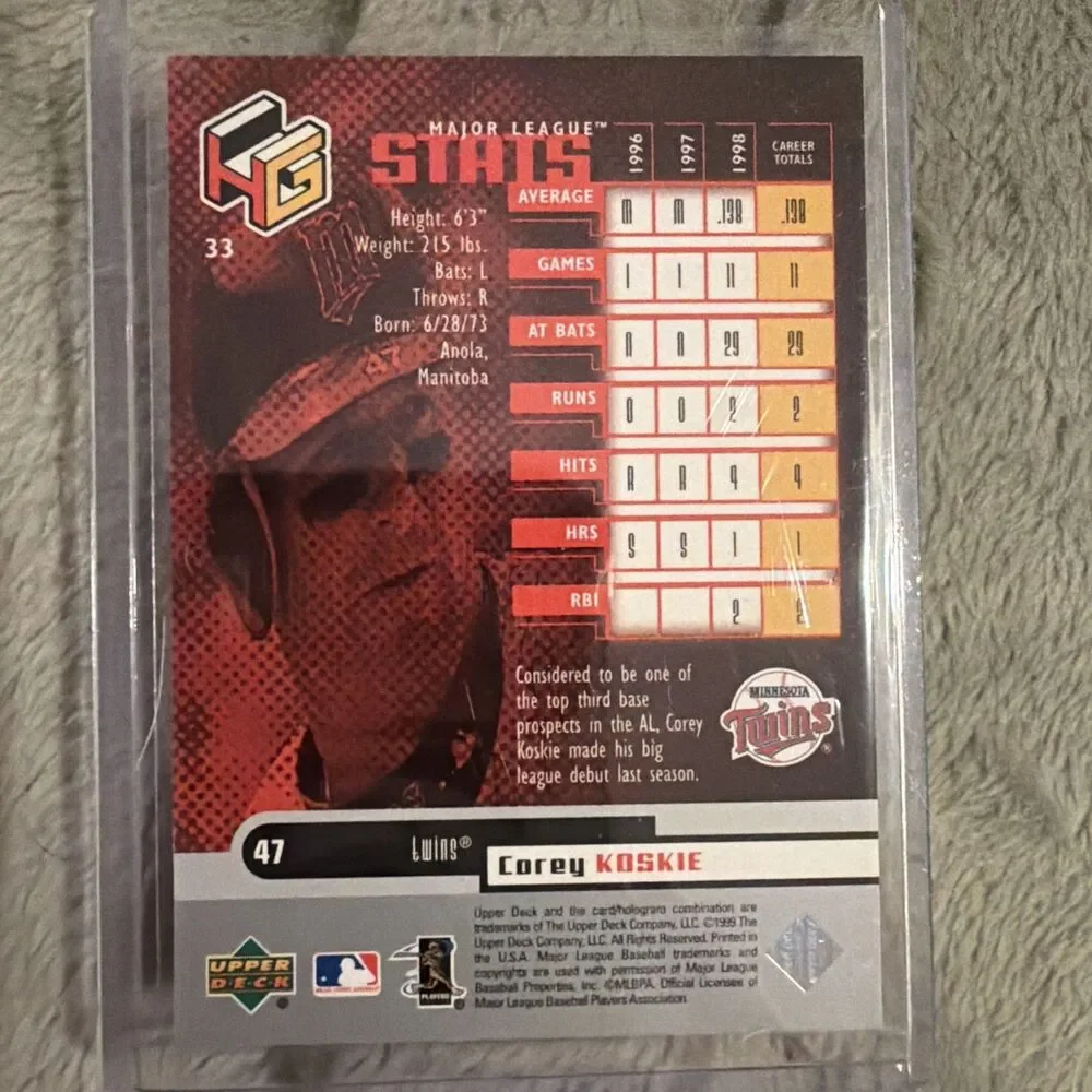 1999 Upper Deck HoloGrFX - Corey Koskie #33